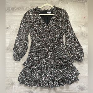 &merci Boutique Floral Long Sleeve Dress Size Small